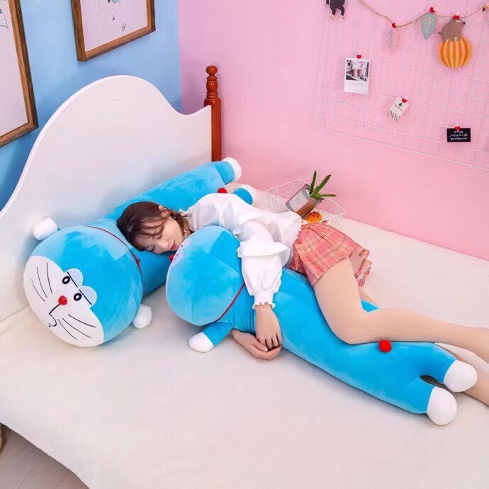 Gấu bông doraemon nằm khổng lồ, Gối Ôm doraemon Size Lớn Mềm Mịn Bông Gòn Êm Ái Yuta Home