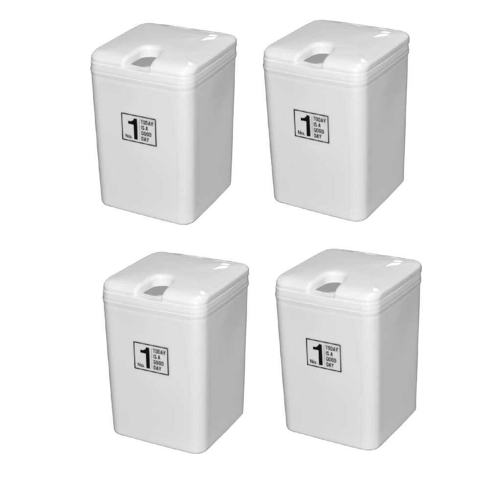 Daiso Thùng Rác Brush Case For Toilet(Square) 12.5cm×12.5cm×18.2cm