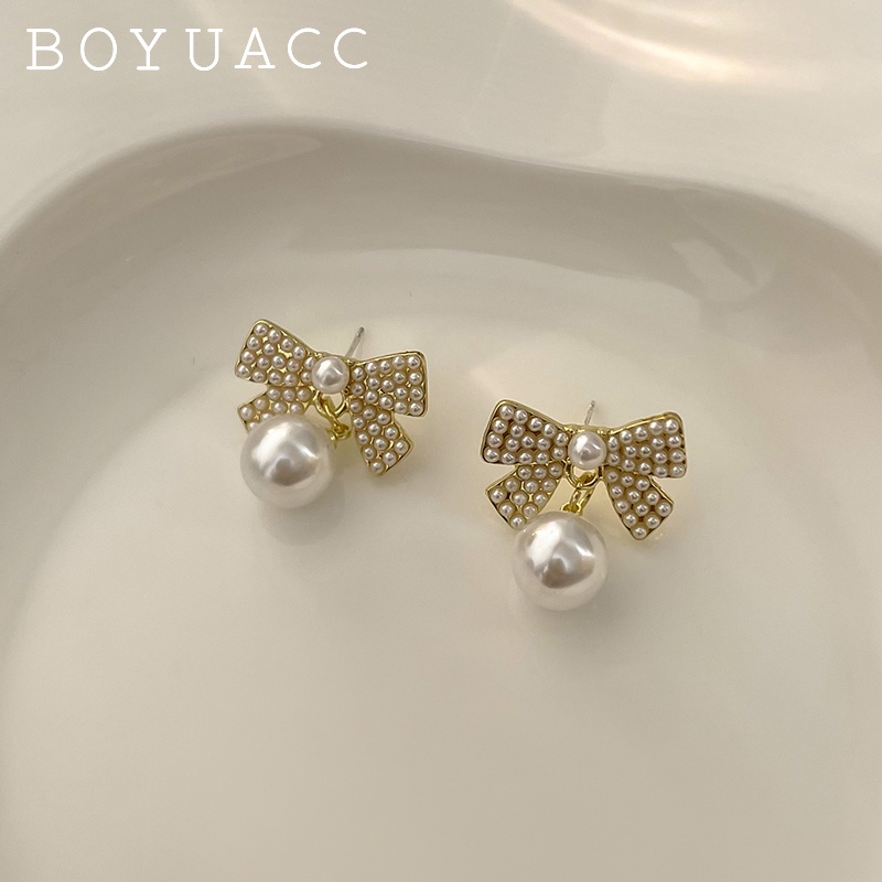 Khuyên Tai Đính Đá Ngọc Trai Nhân Tạo Phong Cách Retro Thời Trang Mùa Hè Hàng Mới 2022 Dành Cho Bạn Nữ