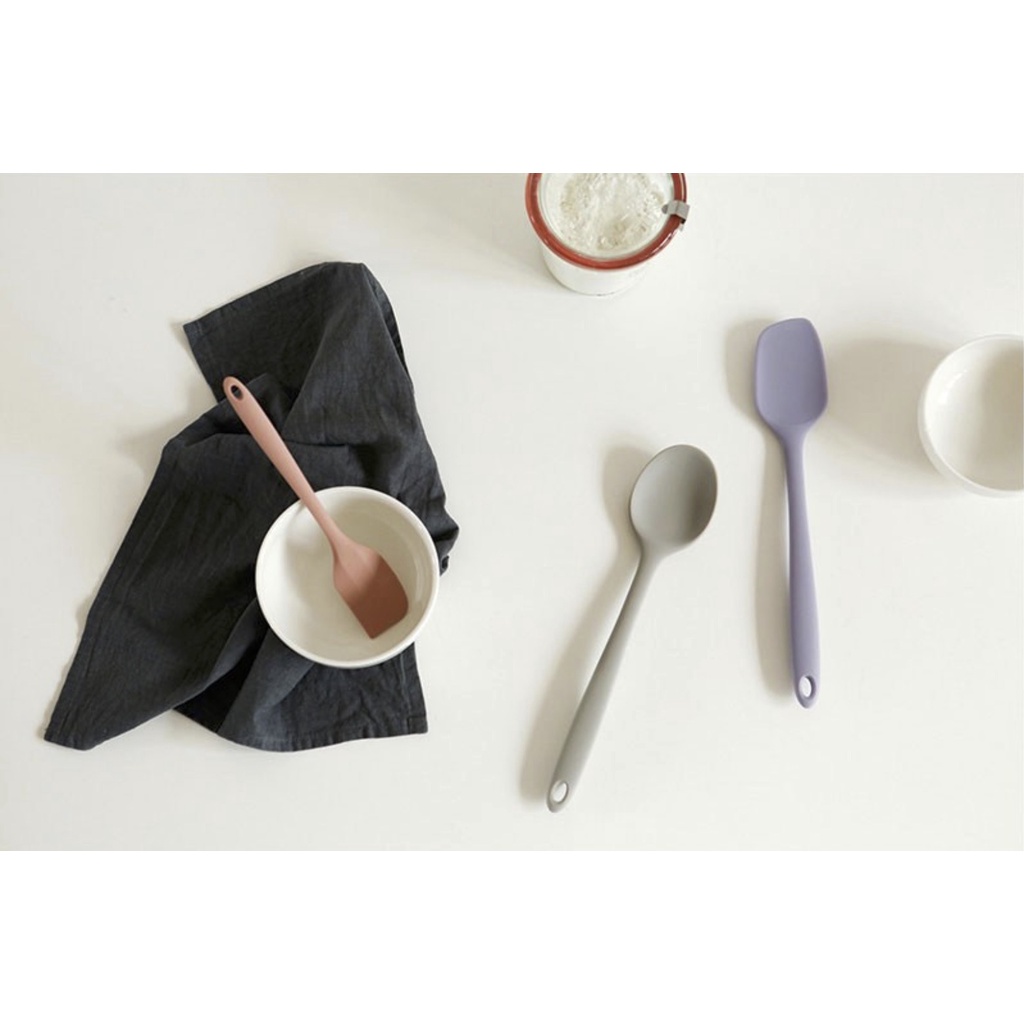 Dụng Cụ Silicon Nấu Ăn Dặm Cho Bé 3 Màu Pastel Hàn Quốc An Toàn Sức Khoẻ