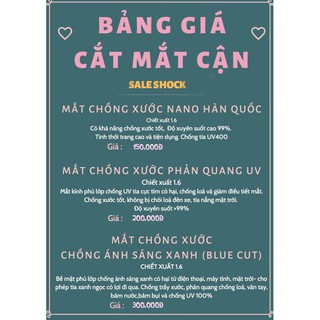 Mắt kính cận 2020( Shop cắt)