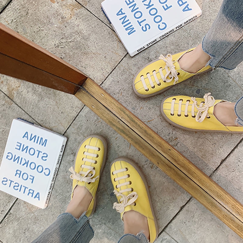 Giày Búp Bê Đế Bằng Thắt Dây Kiểu Hàn Quốc Thời Trang 2020 Cho Nữ | BigBuy360 - bigbuy360.vn