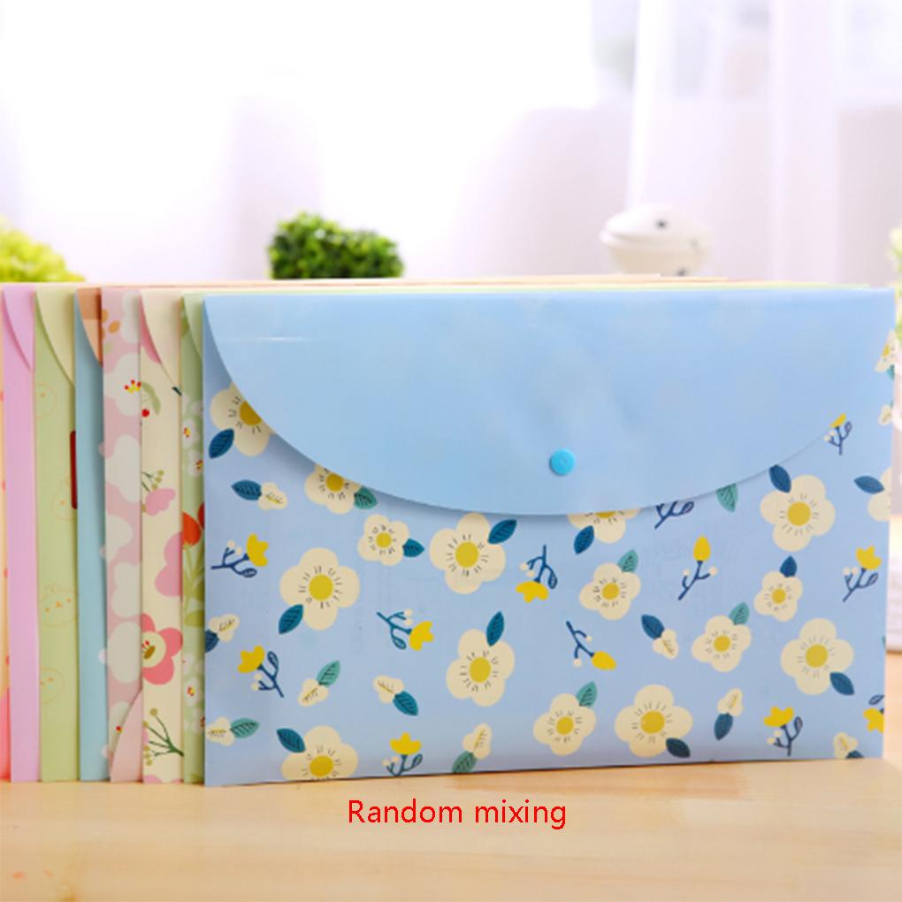 Túi Đựng Tài Liệu Khổ A4 Bằng PVC Chống Thấm Nước Họa Tiết Chú Thỏ Dễ Thương