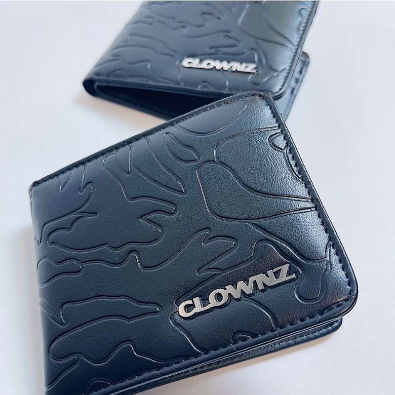 Ví da gập loacl brand Clownz camo leather short wallet chính hãng