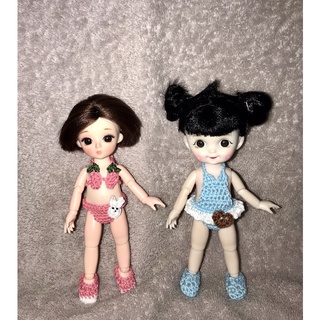 bikini gấu, thỏ cho búp bê baboliy, búp bê 16cm (tặng giày)