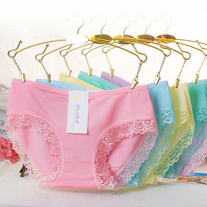 Combo 6 Quần Lót Nữ Coton Phối Ren MS1327