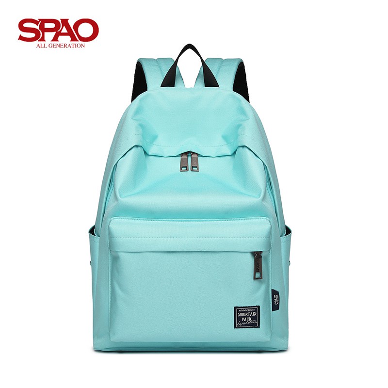 SPAO Balo Canvas Màu Sắc Trơn Phong Cách Hàn Quốc