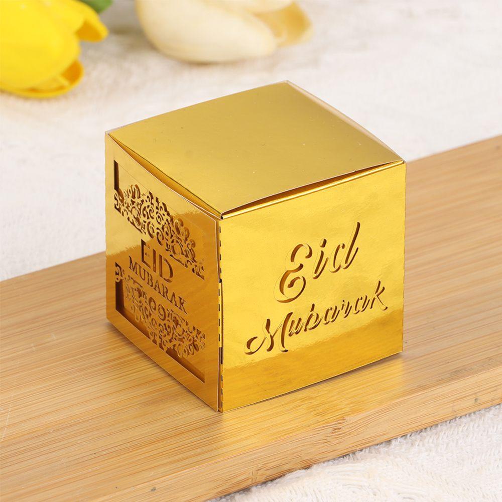 Set 5 / 10 Hộp Quà Giấy In Chữ Eid Mubarak Phong Cách Hồi Giáo Độc Đáo