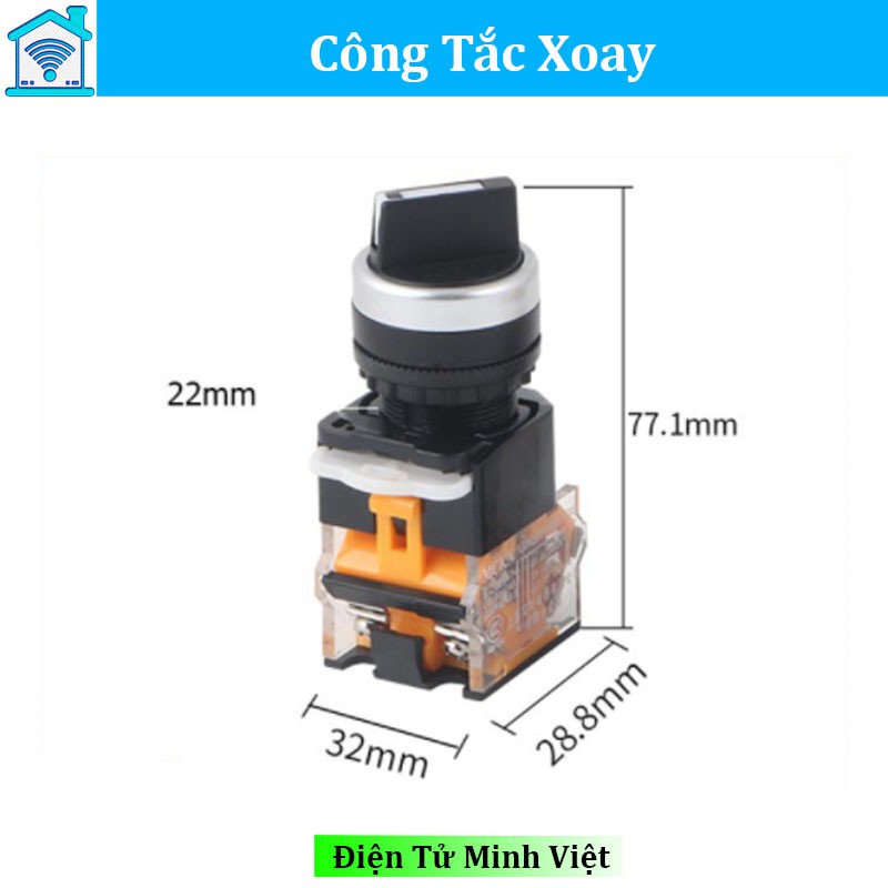 Công Tắc Xoay 2 Vị Trí hoặc 3 Vị Trí LA38-203 AC 440V 10A - Công Tắc Giá Rẻ