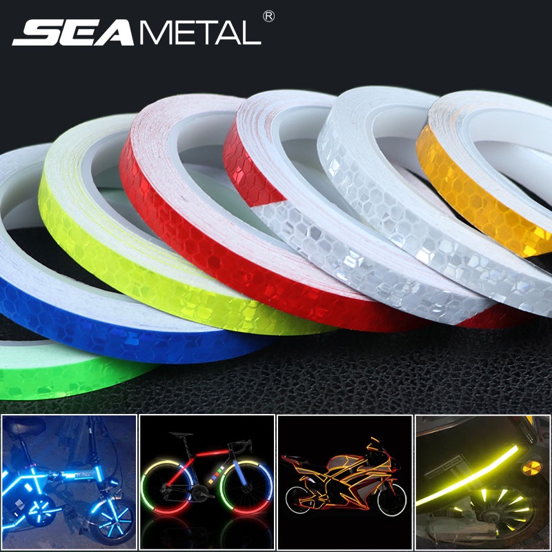 Cuộn miếng dán trang trí SEAMETAL phản quang 8m nhiều màu sắc tùy chọn đa năng cho xe máy