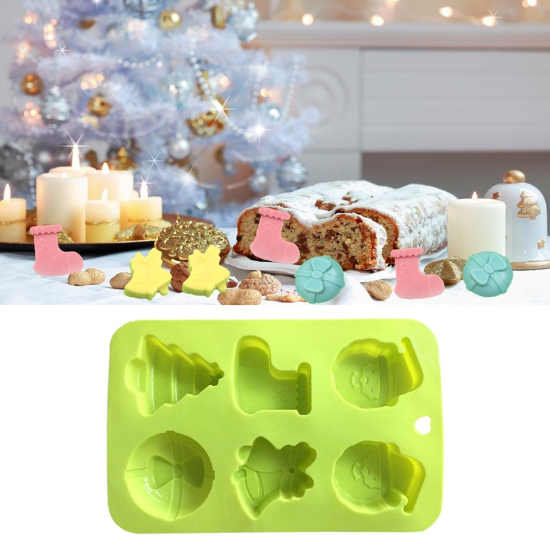 Khuôn Silicone Làm Đồ Trang Trí Thủ Công Hình Ông Già Noel