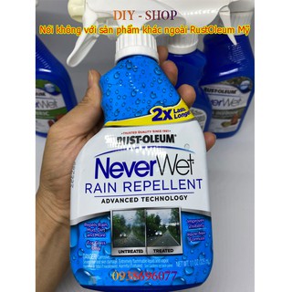 Xịt Phủ Nano Cho Kính Xe - Neverwet Rain Repellent (Xịt Nano tạo hiệu ứng lá sen đẩy nước nhanh khỏi kính xe đến từ Mỹ)