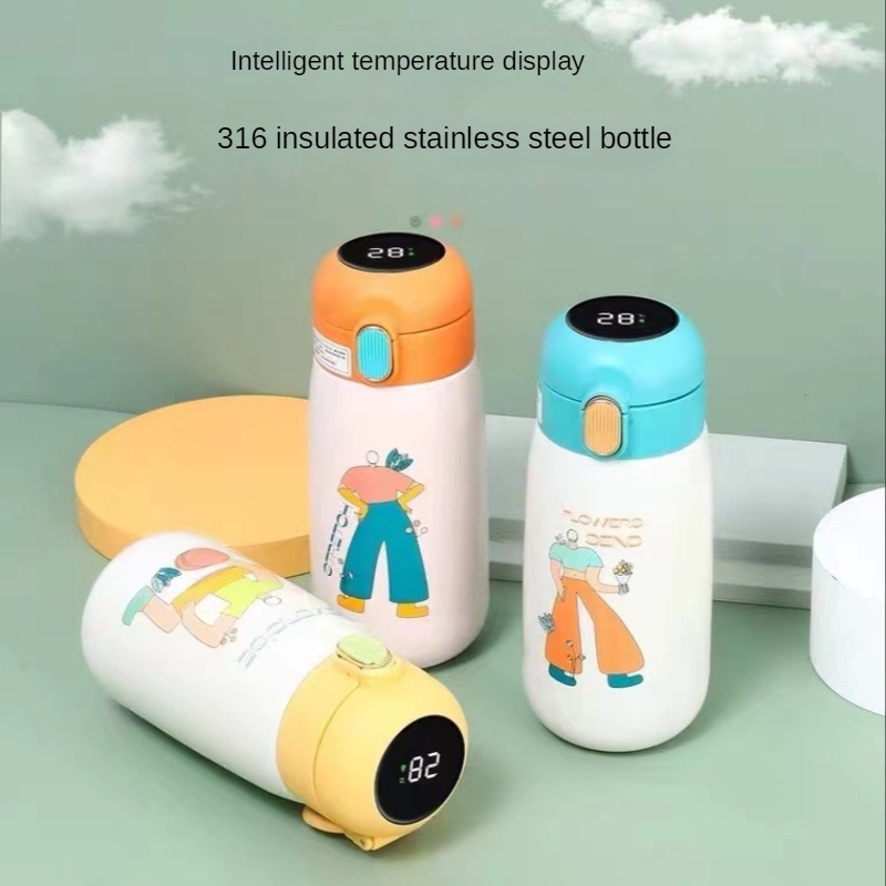 Bình Nước Giữ Nhiệt Thông Minh 316 Màn Hình Hiển Thị Nhiệt Độ Cao Tiện Lợi Dành Cho Học Sinh Nam Và Nữ