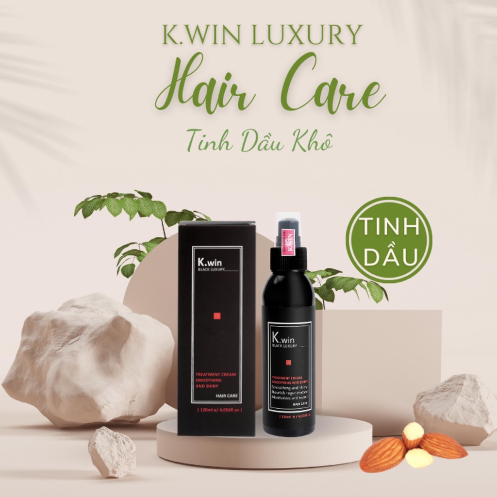 Tinh dầu dưỡng tóc Kwin Luxury dầu dưỡng tóc khô xơ hư tổn uốn nhuộm Keratin, Argan Oil tóc mềm mượt vào nếp 120ml
