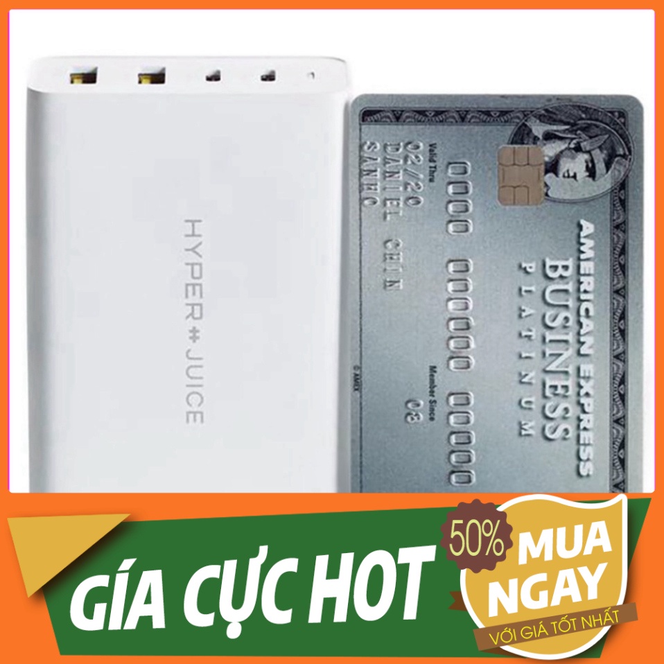 Sạc đa cổng Hyperjuice GaN 100W Smallest, nhỏ nhất thế giới - (HJ-GAN100) - Chính Hãng