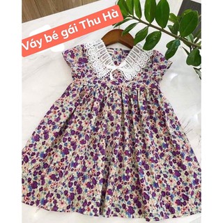 Váy bé gái thiết kế cổ ren