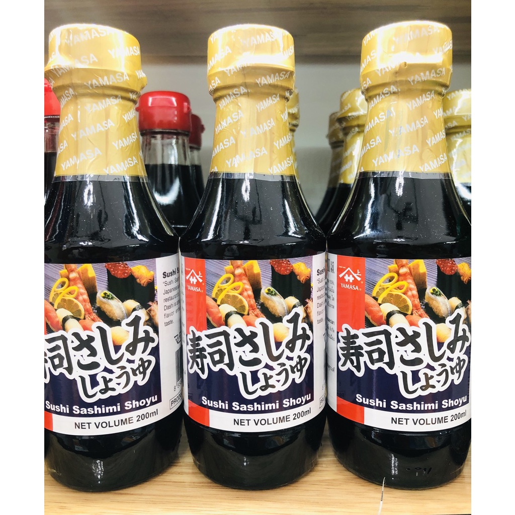 [Hàng chuyên ăn sushi - sashimi] Nước tương Sushi & Sashimi YAMAMORI và YAMASA - Chai 200ml