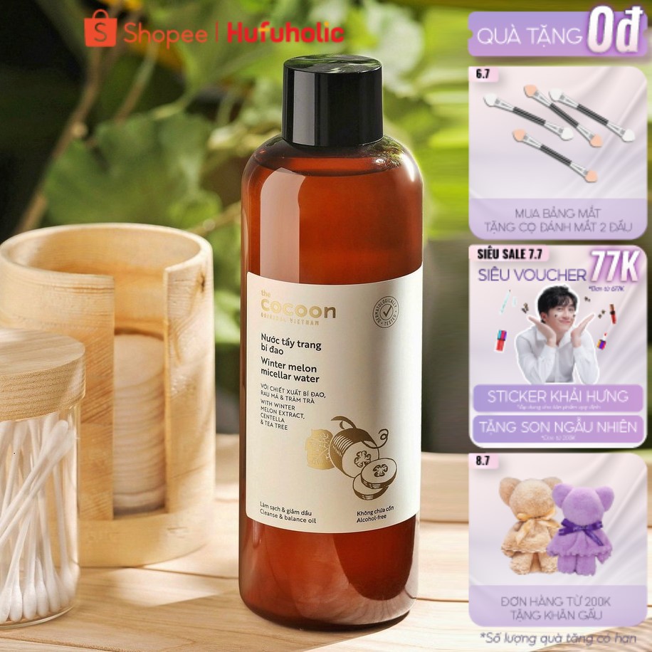 Nước tẩy trang bí đao COCOON Winter Melon Micellar Water 500ml COCN11 | BigBuy360 - bigbuy360.vn