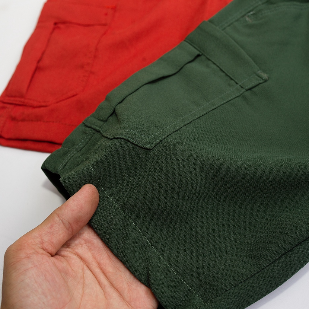 Quần Short Bé Trai Túi Hộp Đơn Giản Vải Co Giãn Nhẹ Từ 22-38 ký