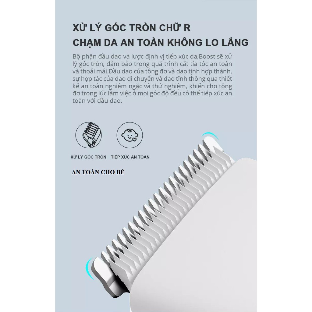 🔥 Tông đơ cắt tóc Xiaomi Youpin Enchen Boost 5W, cữ cắt điều chỉnh được pin bền, cho gia đình và salon