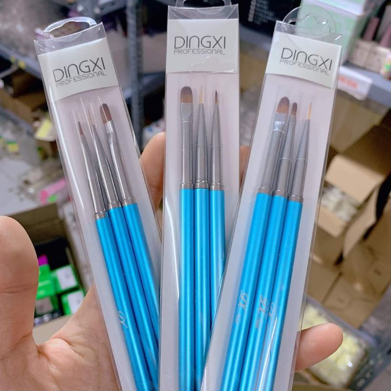 bộ cọ dingxi 3 cây, bộ cọ dingxi xanh