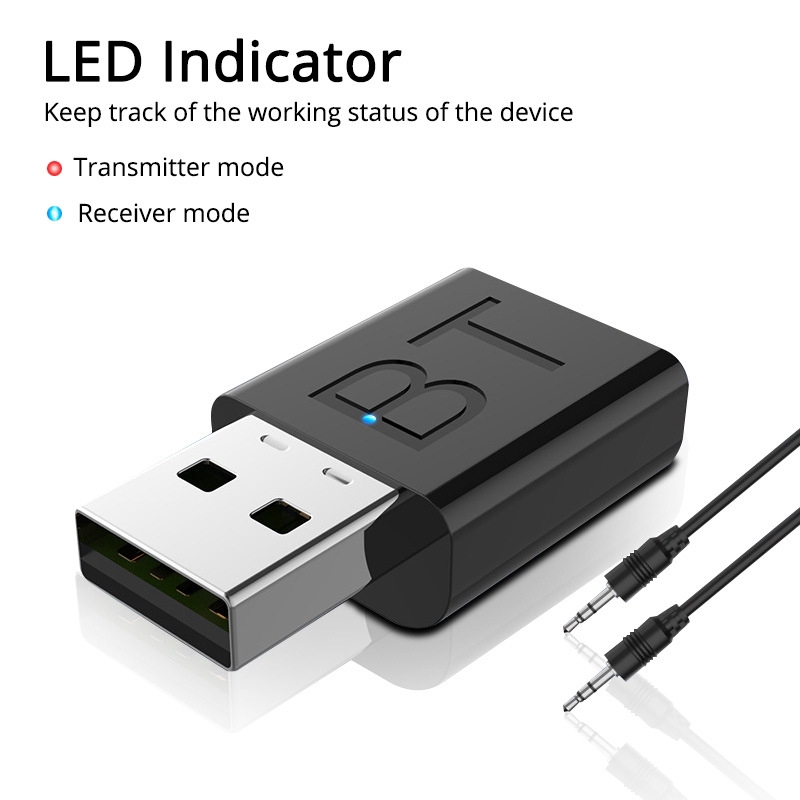 Bộ Thu Phát Tín Hiệu Bluetooth 5.0 Cho Tv Pc Xe Hơi