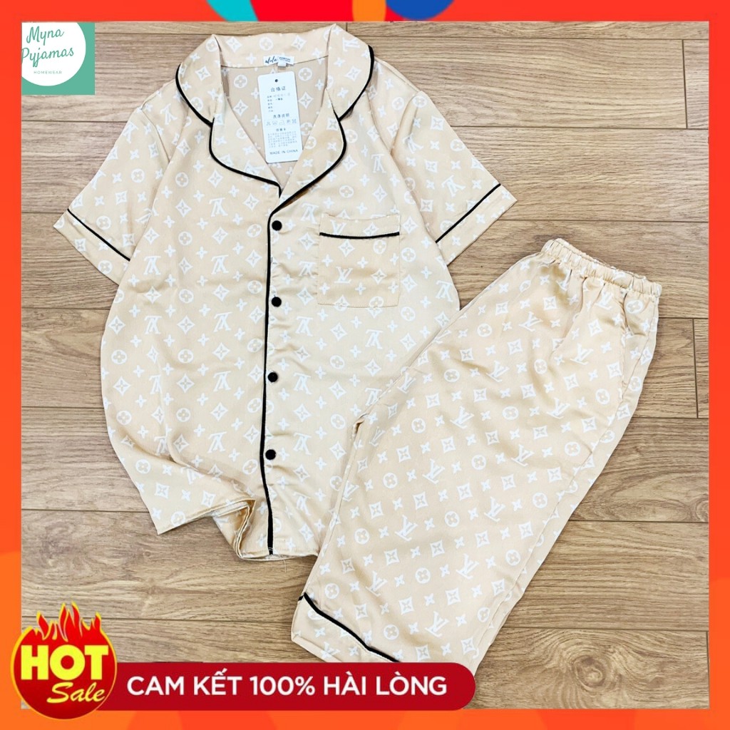 Đồ Ngủ Pijama Lụa Satin Tay Ngắn Quần Lửng Cao Cấp ♦️ FREESHIP♦️ [ Ảnh chụp thật, Đủ size, Quần có túi, Hàng có sẵn ] | BigBuy360 - bigbuy360.vn