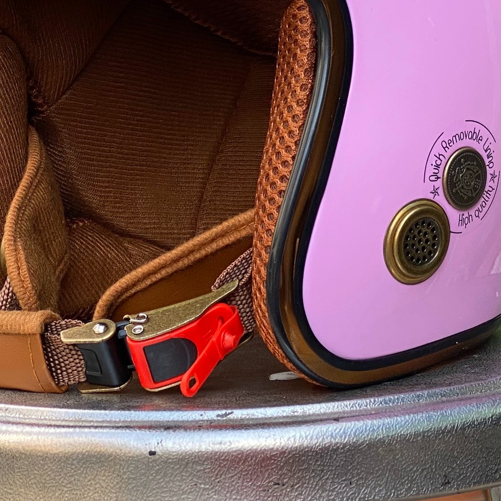 Mũ bảo hiểm ¾ đầu Nữ Napoli SH2 Ruby cao cấp   – Bảo hành 12 tháng