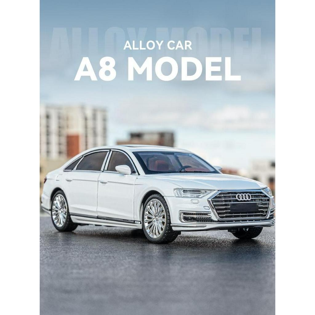 Mô Hình Xe Hơi audi a8 Tỉ Lệ 1 / 24 Bằng Hợp Kim Có Đèn Và Nhạc