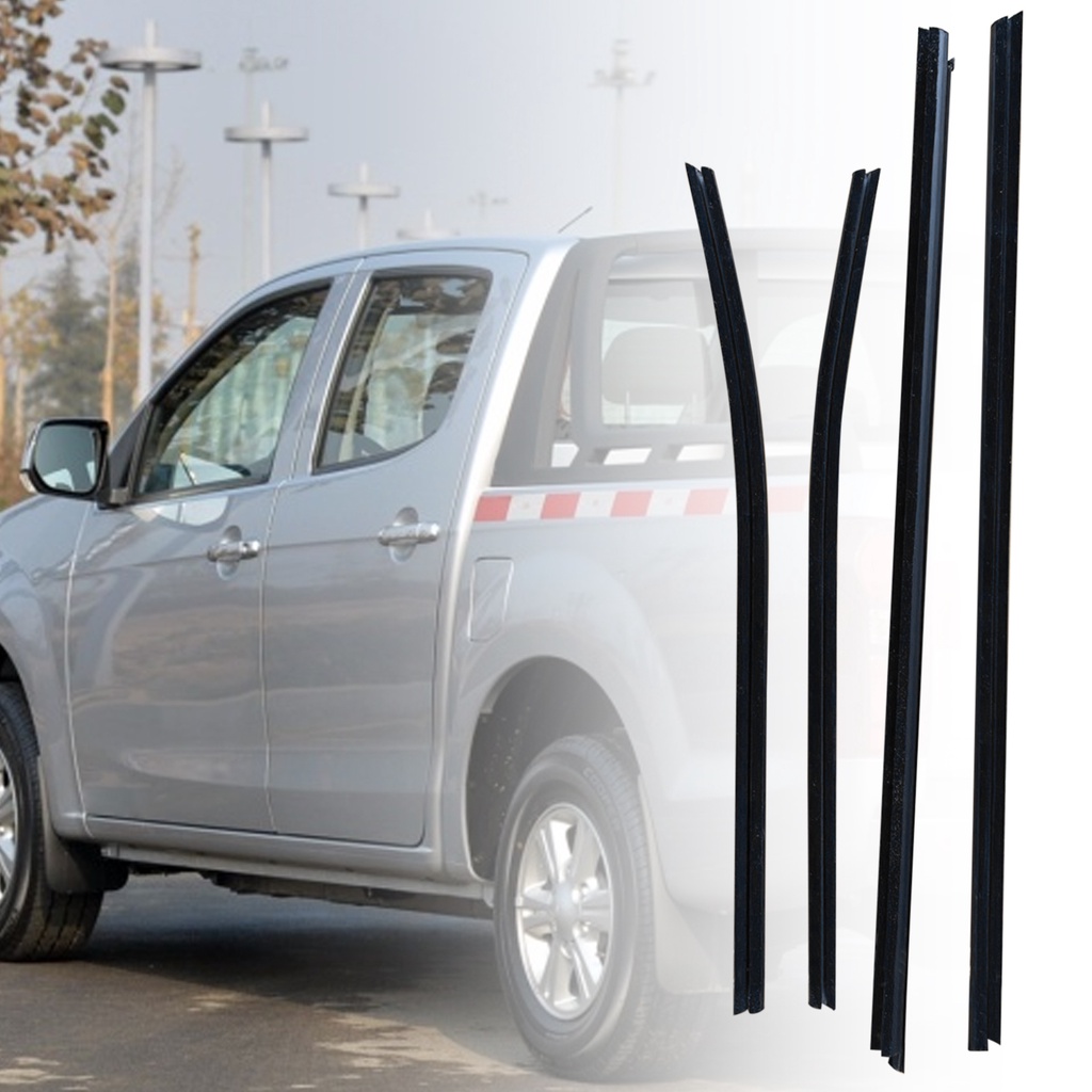 Set 4 Dây Cao Su Niêm Phong Viền Kính Cửa Sổ Xe Hơi Isuzu D-MAX Pickup 2010-2020