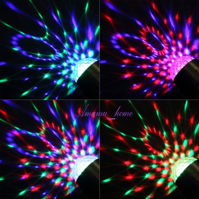 Đèn Led Xoay Trang Trí 7 Màu Cảm Ứng Theo Nhạc Vũ Trường, Sân Khấu Dành cho Dân Bay