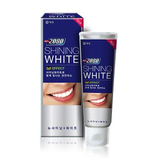 Kem đánh răng cao cao cấp làm trắng răng chuyên biệt 2080 shining white 3d effect 100g - hàn quốc chính hãng