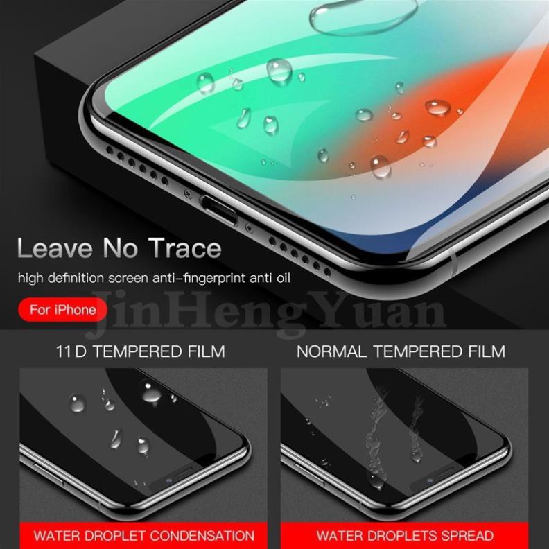 Kính cường lực iPhone dán toàn màn hình 10D trong suốt cao cấp cho IPhone 6 6S 7 8 Plus X XS MAX XR 11 Pro Max