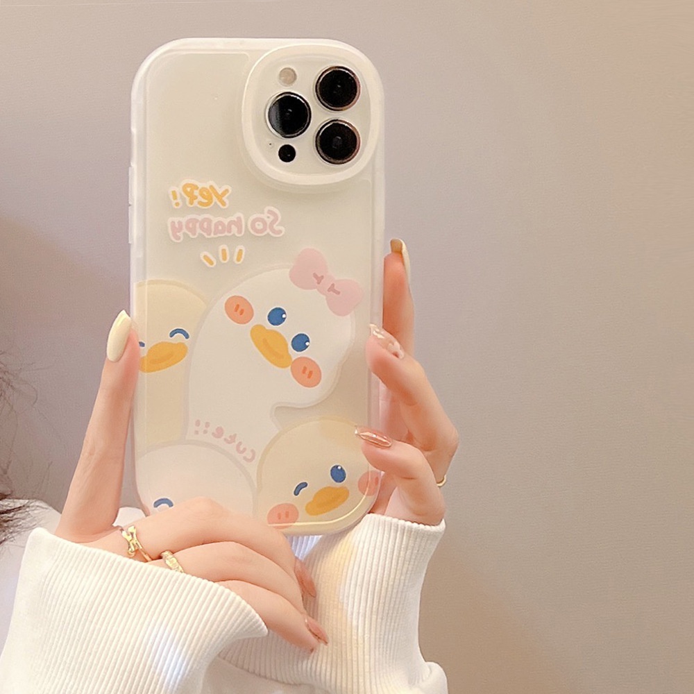 Ốp điện thoại kiểu vịt hoạt hình thích hợp cho iPhone 7 8 PLUS XR XS 11 12 13 14 MINI PRO MAX SE 2020