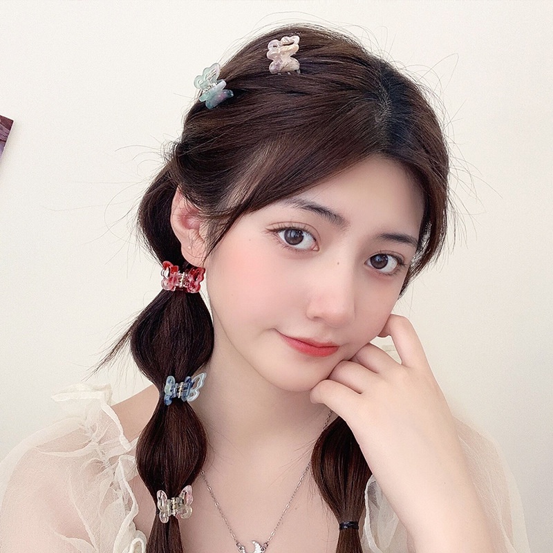 Kẹp Tóc Hình Bướm Mini Màu Sắc Gradient Dành Cho Nữ