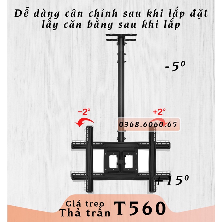 T560 #Giá treo Tivi Thả trần #Treo trần  #Giá treo Tivi gắn trần  Chính hãng North Bayou