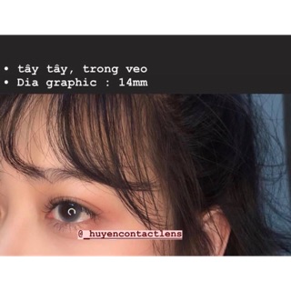 Lens Xám Xanh Trong Veo Giãn Nhẹ | Lens Huyen Nguyen