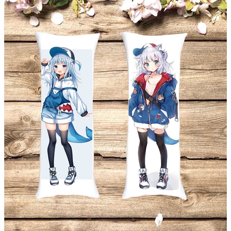 Gối ngủ Vtuber Gure Gawr dài 40cm x1m/Gối Gure Gawr