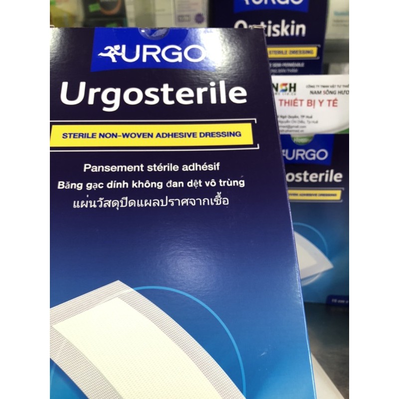 [HÀNG THÁI] Băng keo dán miếng dán có kèm gạc vô trùng hút dịch bảo vệ vết thương sau mổ URGO URGOSTERILE 150mm x 90mm
