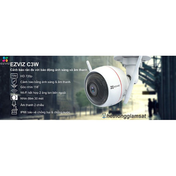 Camera IP Wifi Thân EZVIZ C3W CS-CV310 1080P, 720P, C3W 1080P Full Color(Có Màu Ban Đêm), C3WN, bảo hành 24 Tháng | BigBuy360 - bigbuy360.vn