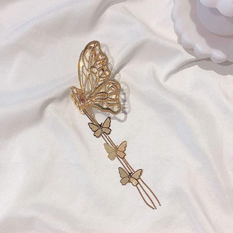 Kẹp Tóc Hợp Kim Hình Học / Bướm / Hình Học Rỗng Phối Tua Rua Thời Trang Cho Nữ