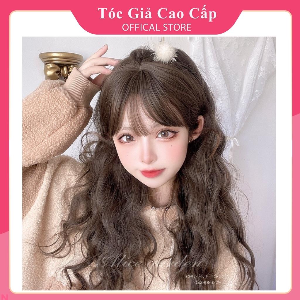 Tóc giả nguyên đầu xù omber hồng ❤️FREESHIP❤️ mã 8184