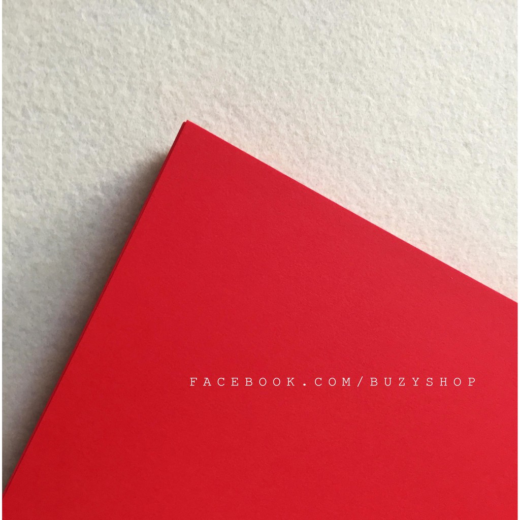 giấy màu, bìa màu, giấy làm thiệp, scrapbook (A4) (xấp 10 tờ) (đỏ)