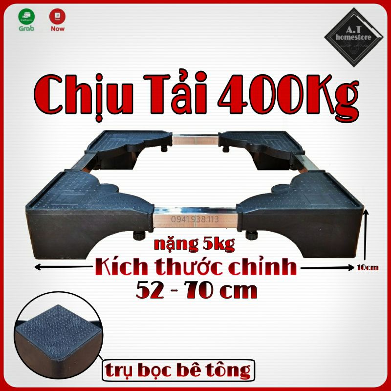 Kệ máy giặt cửa ngang, Chân máy giặt chống rung đa năng điều chỉnh kích