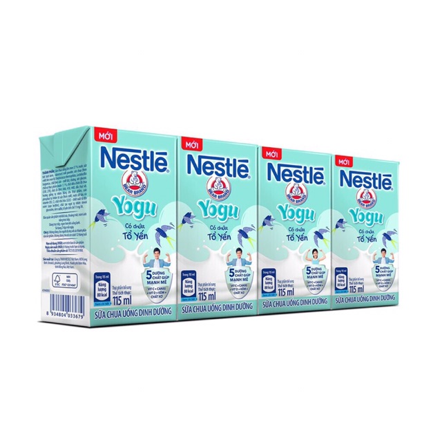 [Mã 66FMCGSALE hoàn 8% đơn 500K] Thùng Sữa chua uống dinh dưỡng Nestlé YOGU 48x115 ml...