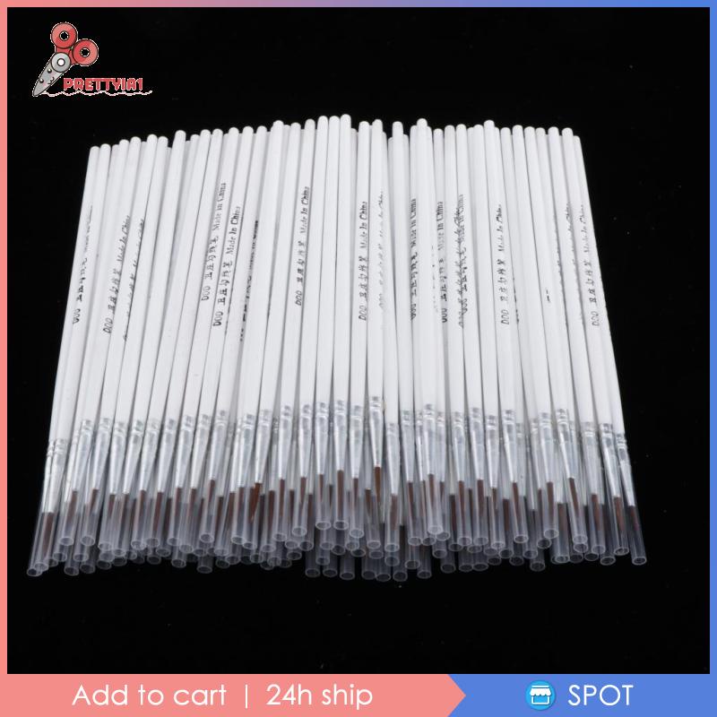 Set 100 Cọ Vẽ Đường Kẻ Mắt 14mm DIY Tiện Dụng