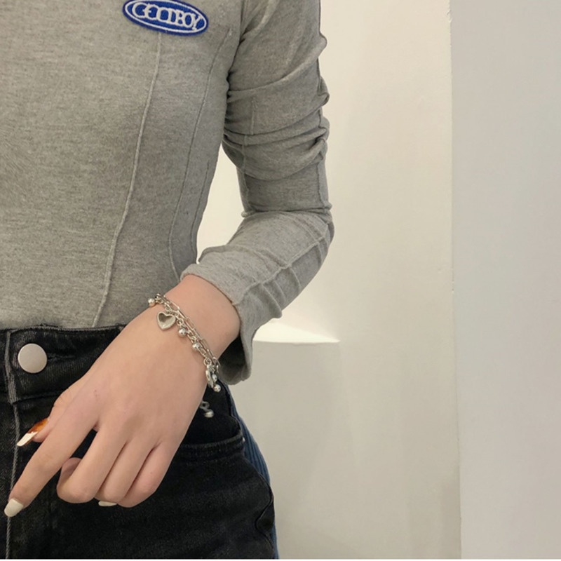 Vòng tay hai lớp hình trái tim thời trang cá tính