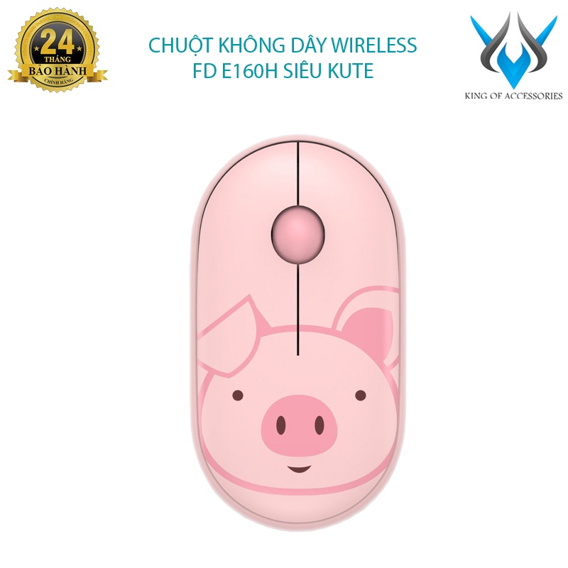 Chuột không dây Wireless FD E160H hình thú siêu kute (màu ngẫu nhiên) phụ kiện 1986