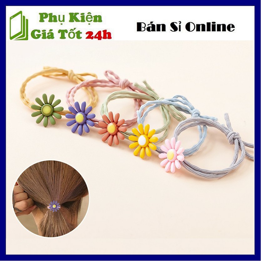Thun Cột Tóc Bông Cúc Thời Trang 2020 Xinh Xắn Cho Nữ