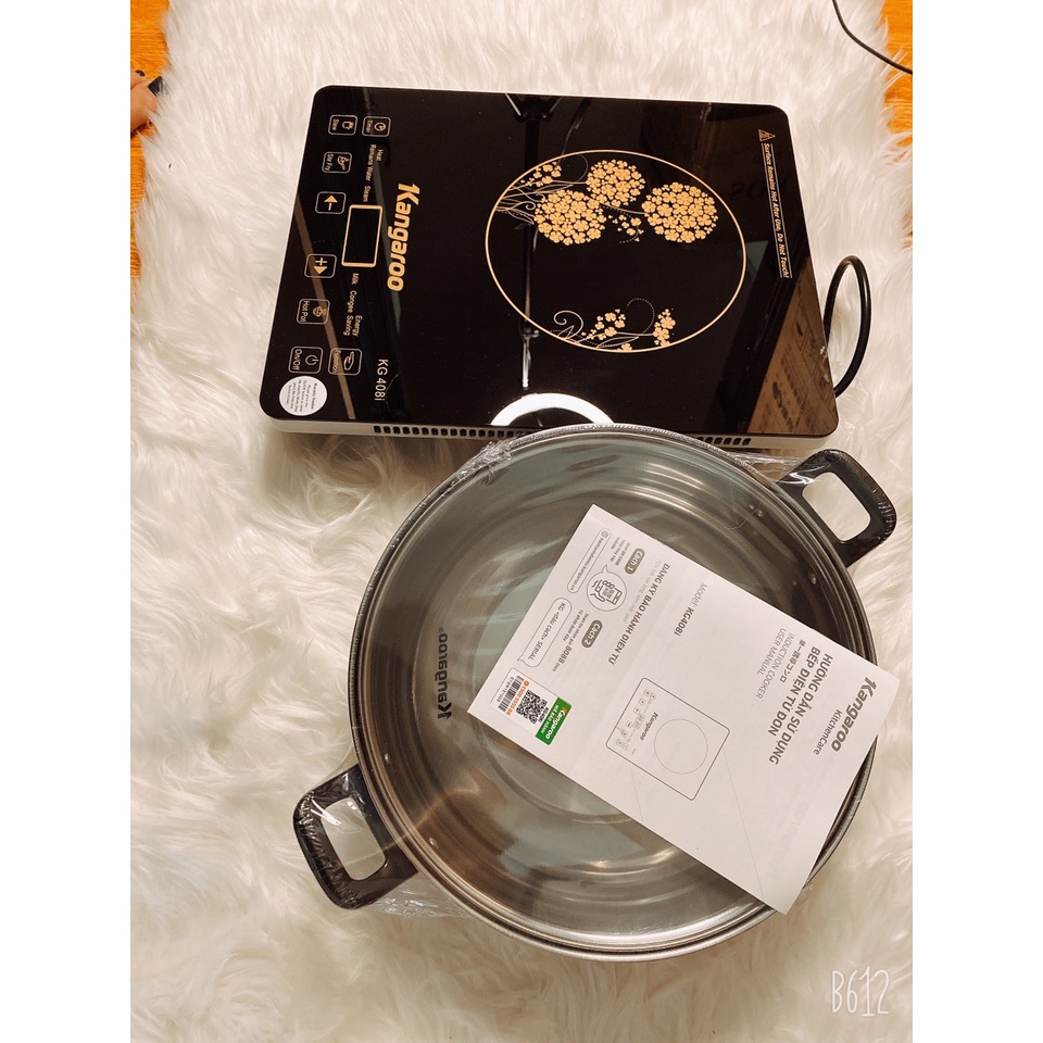 Bếp điện từ đơn Kangaroo 408i Và 420i , Tặng Kèm Nồi Lẩu , Bảo Hành Chính Hãng 12 Tháng Toàn Quốc